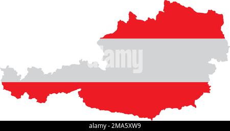 austria map icon vector illustration symbol design Stock Vector