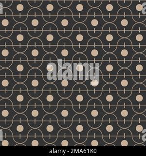 Seamless black geometric pattern vector Stock Vector
