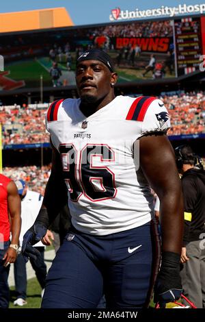 New England Patriots' Sam Roberts during an NFL preseason football game  against the New York Giants at Gillette Stadium, Thursday, Aug. 11, 2022 in  Foxborough, Mass. (Winslow Townson/AP Images for Panini Stock