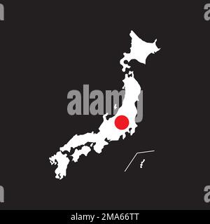 japan map icon vector illustration symbol design Stock Vector