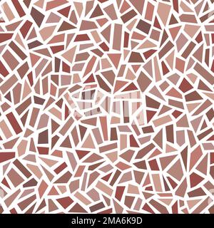 Seamless vector pattern. Traditional Georgian clay broken vessel mosaic, tiles. Stock Vector