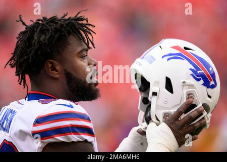 The helmet of Kansas City Chiefs defensive back Steven Nelson carries a  Salute to Service logo during the first half of an NFL football game  against the Arizona Cardinals in Kansas City