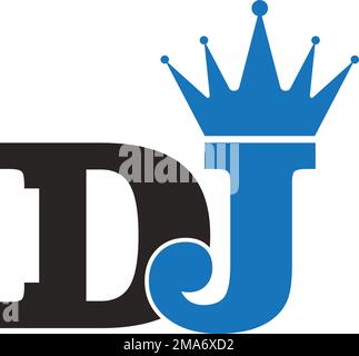 DJ letter logo vector illustration symbol design Stock Vector