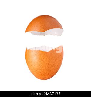 Eggshell isolated on white background, Isolated Broken eggshell Stock Photo