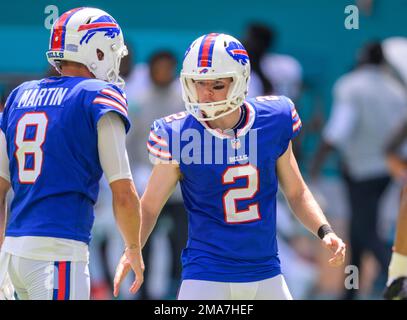 Buffalo Bills punter Sam Martin (8) looks on during an NFL