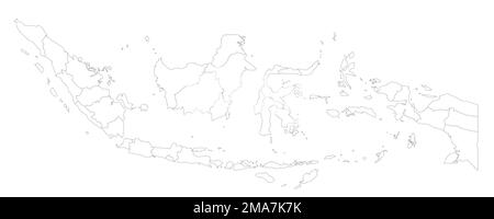 Indonesia political map of administrative divisions Stock Vector