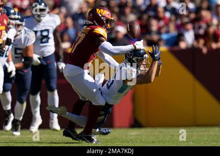 Washington Commanders cornerback Rachad Wildgoose (37) is seen during the  second half of an NFL football