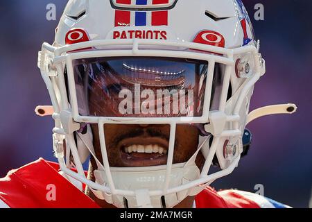 New England Patriots cornerback Jack Jones (13) drops back in coverage  during an NFL football game against the Cleveland Browns, Sunday, Oct. 16,  2022, in Cleveland. (AP Photo/Kirk Irwin Stock Photo - Alamy