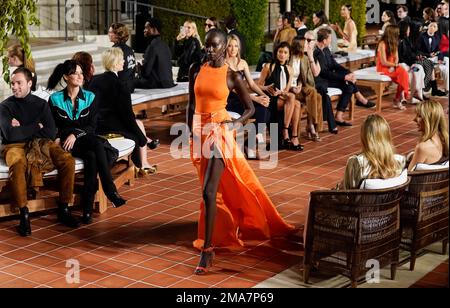 A model poses at the Ralph Lauren Spring 2023 Fashion Experience on  Thursday, Oct. 13, 2022, at the Huntington Gardens in Pasadena, Calif. (AP  Photo/Chris Pizzello Stock Photo - Alamy