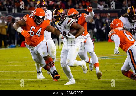 Chicago Bears defensive tackle Mike Pennel Jr. (63) walks off of the field  after an NFL preseason football game against the Cleveland Browns, Saturday  Aug. 27, 2022, in Cleveland. (AP Photo/Kirk Irwin