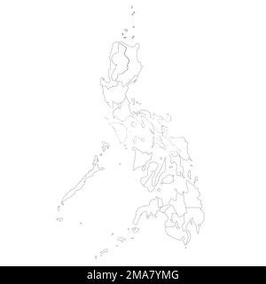 Philippines Political Map Of Administrative Divisions - Regions. 3d 