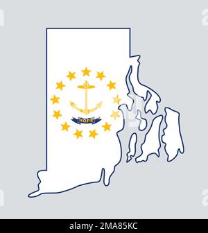 Rhode Island State Flag Clipart Digital Download SVG PNG JPG PDF Cut Files