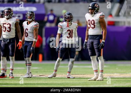 Chicago Bears cornerback Jaylon Johnson (33) in action against the  Indianapolis Colts during the second half of an NFL football game, Sunday,  Oct. 4, 2020, in Chicago. (AP Photo/Kamil Krzaczynski Stock Photo - Alamy