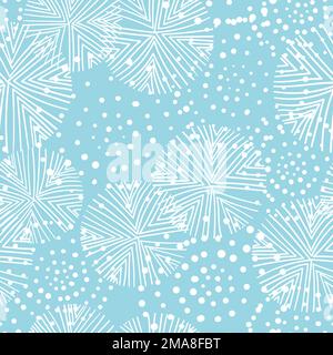 Seamless floral pattern based on traditional folk art ornaments. Colorful flowers on color background. Scandinavian style. Sweden nordic style. Vector Stock Vector