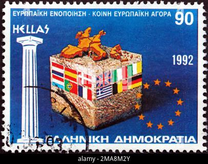 greece-circa-1992-a-stamp-
