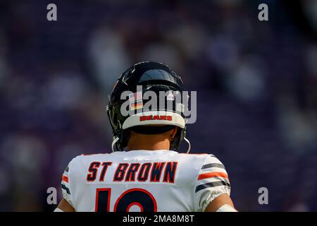 St. Brown excited to wear German flag decal on his helmet in NFL