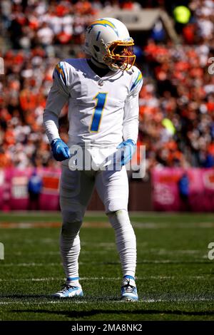 Los Angeles Chargers wide receiver DeAndre Carter (1) lines up for