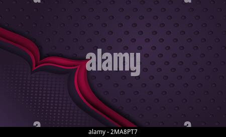 An illustration of an abstract pink shape isolated on a dark violet background Stock Vector