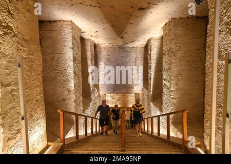 Treppe zur Grabkammer, Grab Ramses IX, KV 6, Tal der Könige, Theben-West, Ägypten Stock Photo