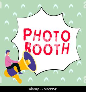 Handwriting text Photo Booth, Concept meaning form of photo sharing and  publishing in the format of a blog Stock Photo - Alamy