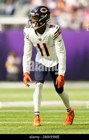 Chicago Bears wide receiver Darnell Mooney (11) during a preseason NFL  football game, Saturday, Aug.13, 2022, in Chicago. (AP Photo/David Banks  Stock Photo - Alamy