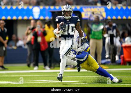 Los Angeles Rams cornerback Grant Haley (36) takes his stance during an NFL  football game against the Dallas Cowboys Sunday, Oct. 9, 2022, in  Inglewood, Calif. (AP Photo/Kyusung Gong Stock Photo - Alamy