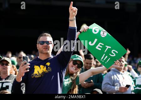 New York Jets fan reacts in the fourth quarter in week 12 game of the NFL