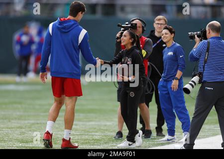 Team Mexico Women's Flag quarterback Diana Flores stands on the