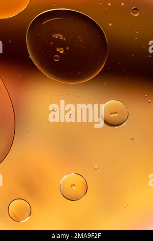 Abstract colorful bubbles. Soft background with orange sunrise color circles. Stock Photo