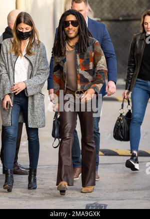  Los Angeles, California, USA. 18th January, 2023. Lenny Kravitz seen at Jimmy Kimmel Live! in Los Angeles, California. January 18, 2023. Credit: BauerGriffin/MediaPunch Credit: MediaPunch Inc/Alamy Live News