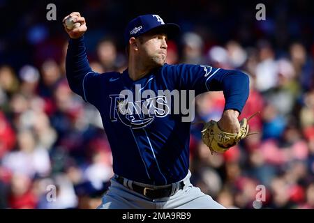 Tampa Bay Rays relief pitcher Jason Adam celebrates with catcher Francisco  Mejia (21) after closing out the New York Yankees during the ninth inning  of a baseball game Friday, May 5, 2023