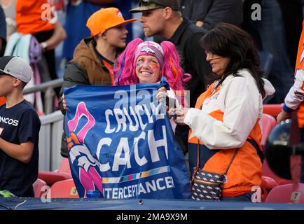 Denver Broncos fans cheer during the first half of an NFL football game  against the Indianapolis Colts, Thursday, Oct. 6, 2022, in Denver. (AP  Photo/Jack Dempsey Stock Photo - Alamy