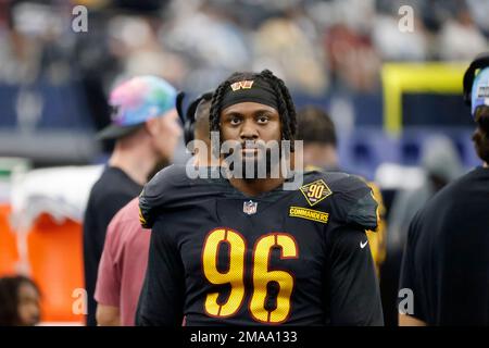 Washington Commanders defensive end James Smith-Williams during the first  half of an NFL football game against the Houston Texans, Sunday, Nov. 20,  2022, in Houston. (AP Photo/Eric Christian Smith Stock Photo 