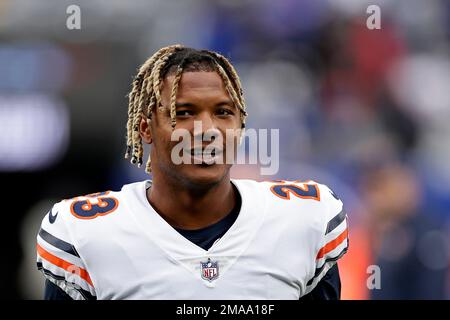 Chicago Bears cornerback Lamar Jackson (23) walks off the field after an NFL  football game against the Houston Texans, Sunday, Sept. 25, 2022, in  Chicago. (AP Photo/Kamil Krzaczynski Stock Photo - Alamy