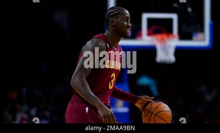 Cleveland Cavaliers' Caris LeVert plays during a preseason NBA basketball  game, Wednesday, Oct. 5, 2022, in Philadelphia. (AP Photo/Matt Slocum Stock  Photo - Alamy