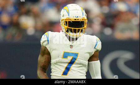 Los Angeles Chargers linebacker Joey Bosa (97) during the first half of an  NFL football game against the Jacksonville Jaguars in Inglewood, Calif.,  Sunday, Sept. 25, 2022. (AP Photo/Mark J. Terrill Stock