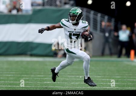 September 25, 2022, East Rutherford, New Jersey, USA: Cincinnati Bengals  linebacker Logan Wilson (55) makes an interception on a pass intended for  New York Jets wide receiver Braxton Berrios (10) during a