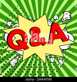 Inspiration showing sign Q A. Business approach defined as questions being asked and answers Stock Photo