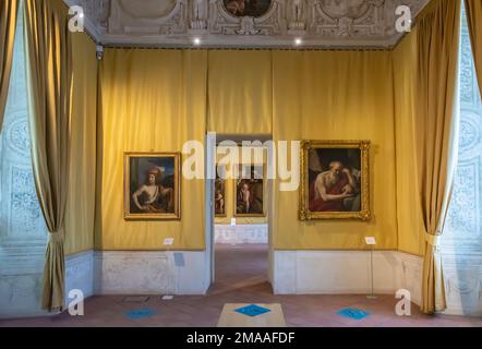 The inside of the Palace of Venaria (Italian: Reggia di Venaria Reale), a former royal residence located in Venaria Reale, near Turin,Piedmont,Italy Stock Photo