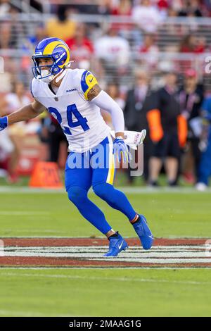 New Orleans Saints wide receiver Tre'Quan Smith warms up before an NFL  football game against the San Francisco 49ers in Santa Clara, Calif.,  Sunday, Nov. 27, 2022. (AP Photo/Jed Jacobsohn Stock Photo 