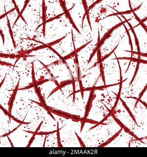 Red claw blood wounds wallpaper Stock Vector