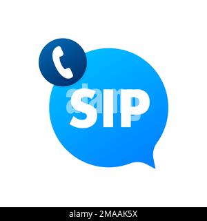 Sip call icon, sign, label. Vector stock illustration Stock Vector ...