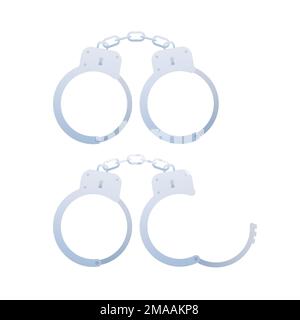 Handcuffs or hand restraints. Handcuffs icon. Police shackle. Vector ...