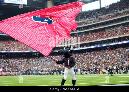 October 2, 2022: Houston Texans mascot Toro performs prior to an NFL  football game between the Los Angeles Chargers and the Houston Texans at  NRG Stadium in Houston, TX. ..Trask Smith/CSM/Sipa USA(Credit