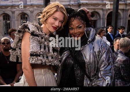 Lea Seydoux and Janet Jackson arrive for the Louis Vuitton ready
