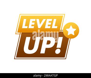 Game icon bonus. level up icon, new level logo. Vector illustration ...