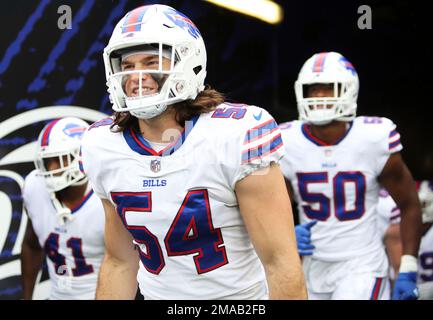 Buffalo Bills linebacker Baylon Spector (54) plays during an NFL football  game against the Los Angeles Rams Sept. 8, 2022, in Inglewood, Calif. (AP  Photo/Denis Poroy Stock Photo - Alamy