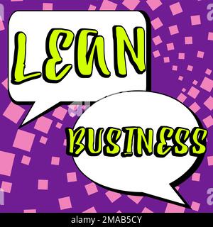 Writing displaying text Lean Business. Internet Concept improvement of waste minimization without sacrificing productivity Stock Photo