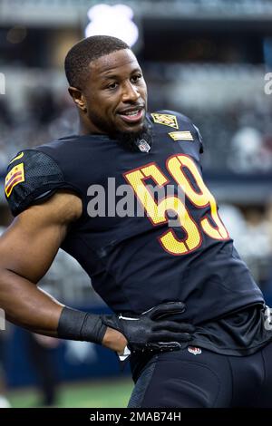 Washington Commanders linebacker Jon Bostic (59) is seen during an NFL  football game against the Dallas Cowboys, Sunday, Oct. 2, 2022, in  Arlington, Texas. Dallas won 25-10. (AP Photo/Brandon Wade Stock Photo -  Alamy