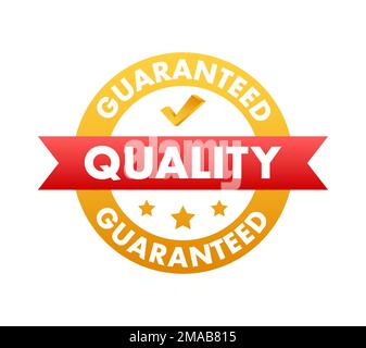 Quality guaranteed. Check mark. Premium quality symbol. Vector stock illustration. Stock Vector